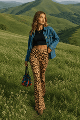 Leopard Print Flare Pant