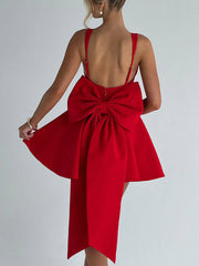 Backless Big Bow Cami Dress