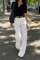 Versatile High Waist Wide Leg Pants