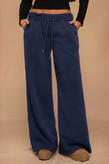 Drawstring Wide-Leg Sweatpants