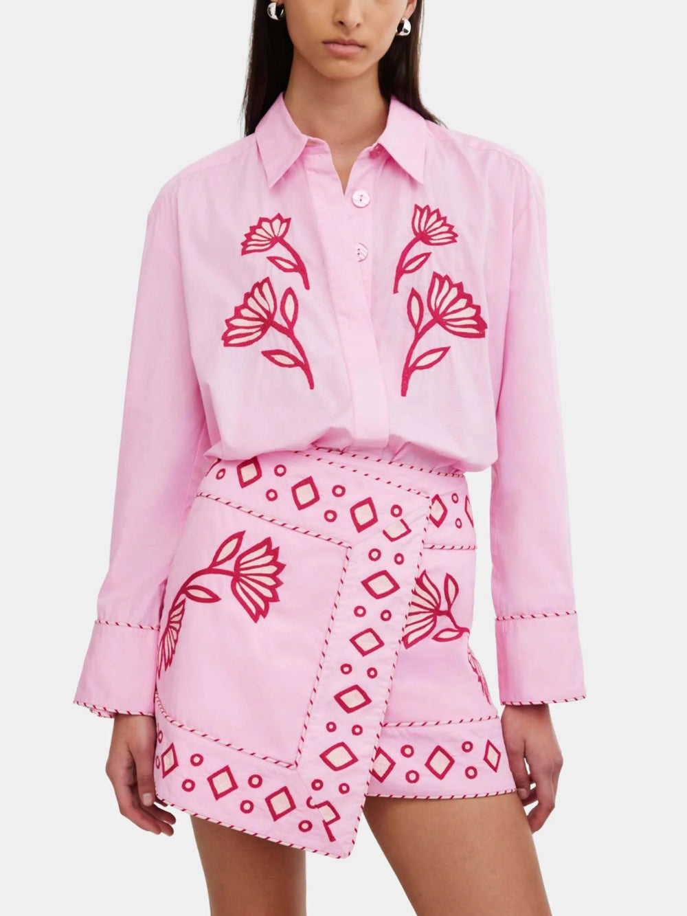 Western Embroidered Casual Shirt