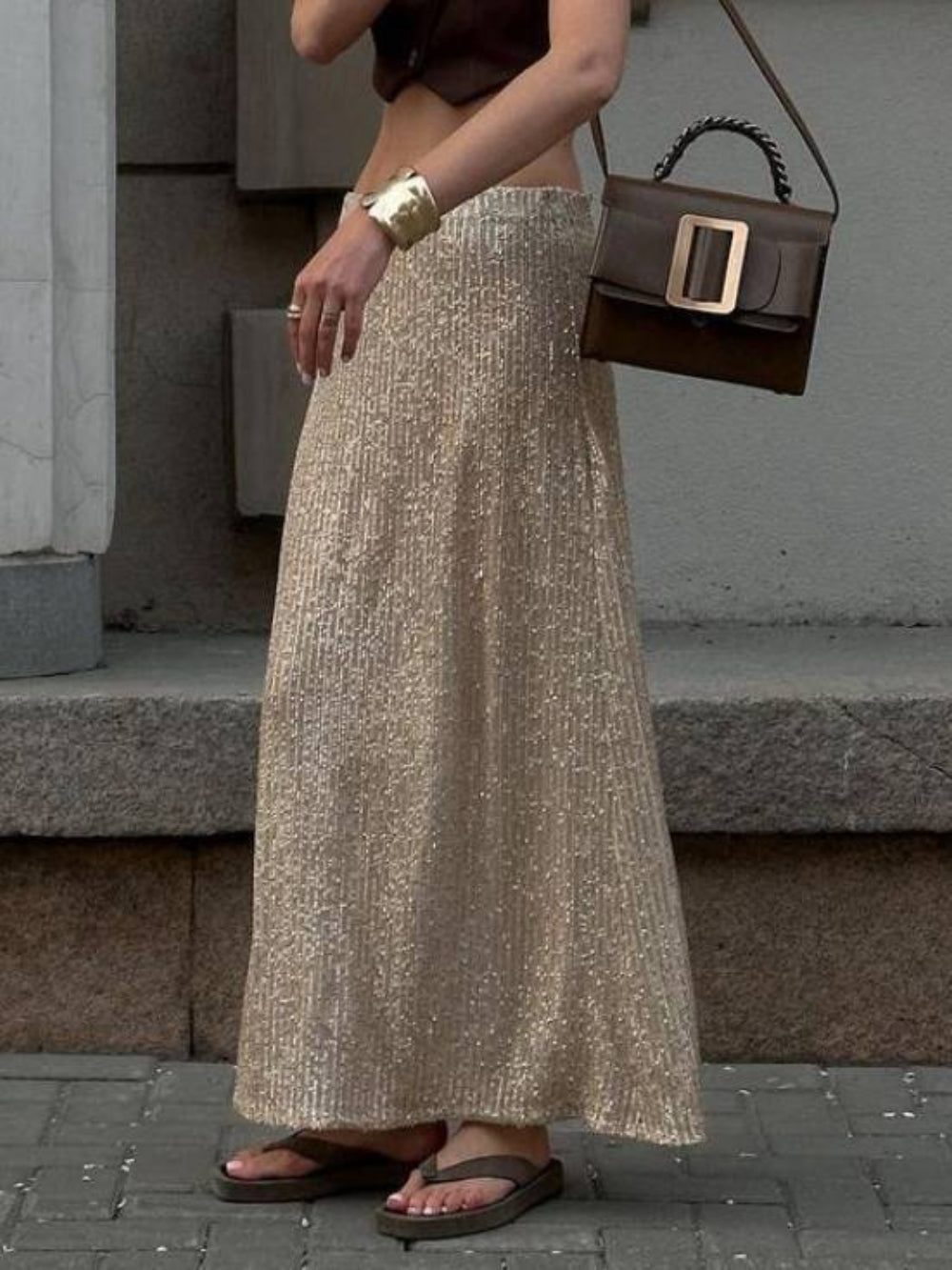 Sequin Maxi Skirt