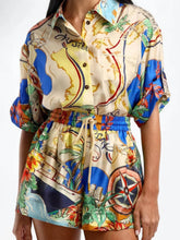 Printed Waist Shorts Set