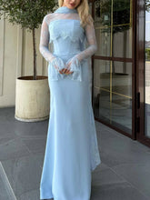 Ruffled Long Sleeve Maxi Dress