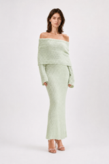 Off Shoulder One Shoulder Knit Sweater Dress