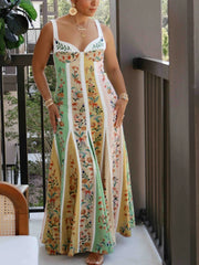 Floral Strapless Maxi Dress