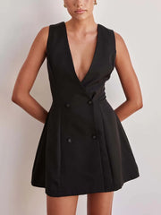 Stylish Solid Color Casual Fit Dress