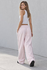 Elastic Waist Loose Fit Casual Pants