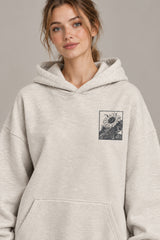 Vintage Graphic Loose Pullover Hoodie