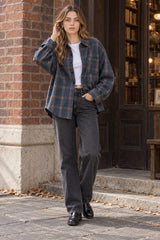 Men's Checkered Long Sleeve Button Shirt
