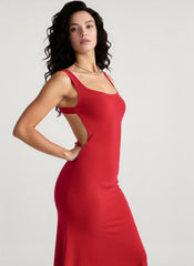 Bow Back Spaghetti Strap Formal Dress
