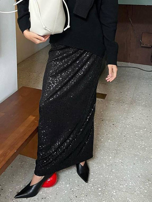 Sequin Maxi Skirt