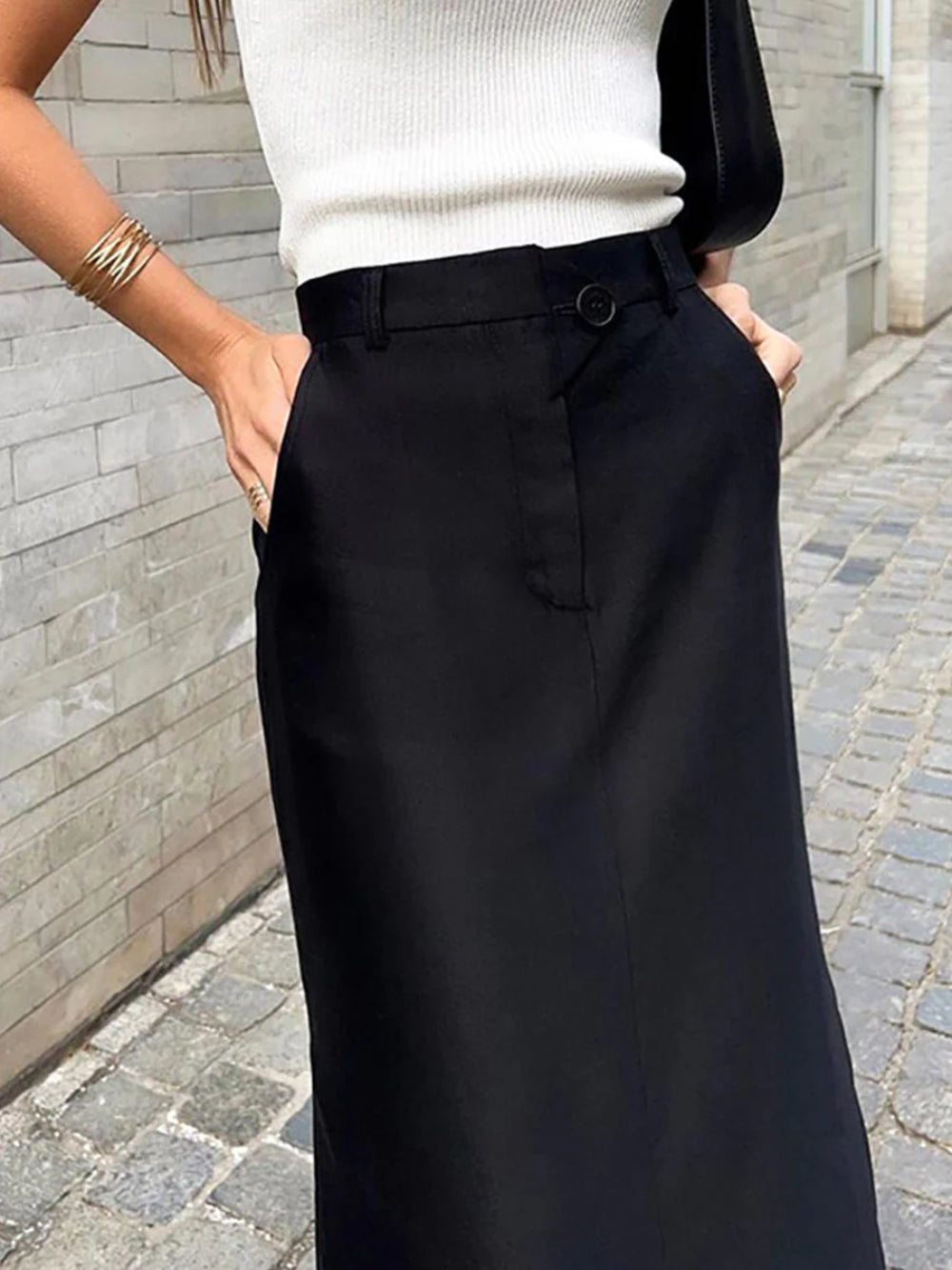 Side Slit High Rise Skirt
