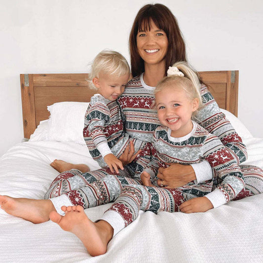 Grey Christmas Matching Family Pajamas