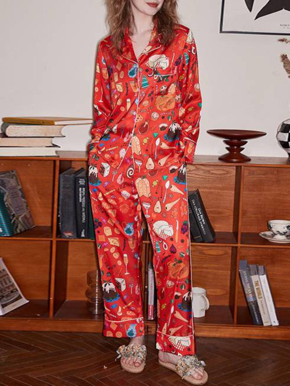 Fruit Print Pajama Set
