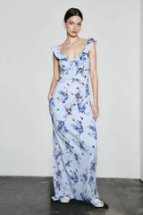 Low Cut Printed Cami Bodycon Vacation Dress