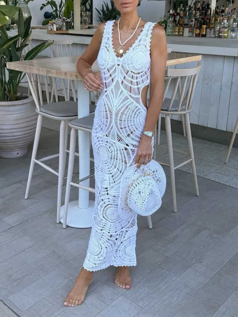 Beach Hollow V-neck Slim Sexy Dress