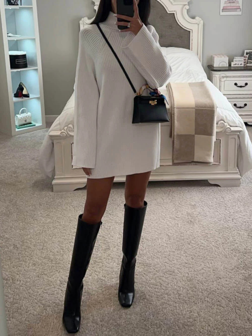 Loose Fit Turtleneck Sweater
