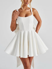 Backless Big Bow Cami Dress