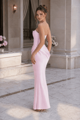 Strapless Boned Corset Bodycon Maxi Dress
