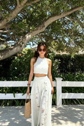 Lace Hollow Out Loose Beach Two Piece Boho Dress