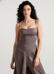 Elegant Cami Backless Maxi Party Dress