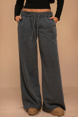 Drawstring Wide-Leg Sweatpants