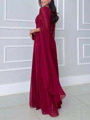 Asymmetric Slit Elegant Dress