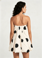 Polka Dot Print Bodycon Mini Dress