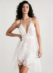 Lace Mesh Backless Boho Dress