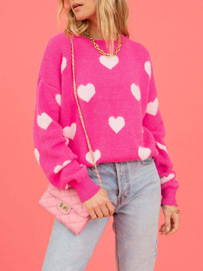 Heart Print Valentine Sweater