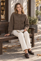 Fashionable Knit Cardigan Sweater