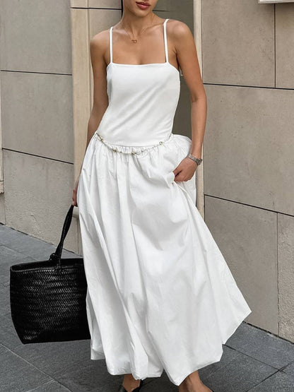 French-Inspired Cami Backless Tulle Dress