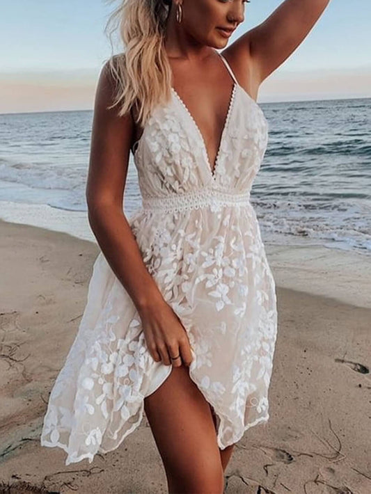 Lace Trim Maxi Dress