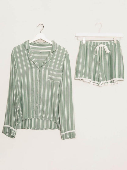 Long Sleeve Striped Pajama Set