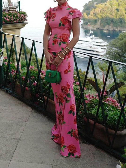 Sleeveless Casual Floral Dress