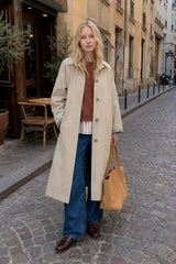 French Vintage Classic Long Overcoat