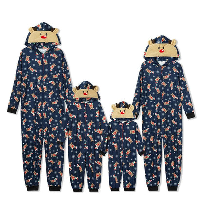 Multicolor Holiday Family Hooded Onesies