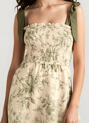Spaghetti Strap Floral Maxi Boho Dress