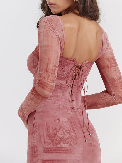 Print Corset Dress