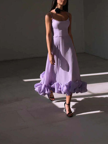 Flounce Bustier Mini Dress