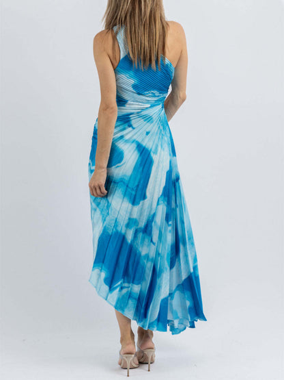 Surf Blue Sleeveless Midi Dress