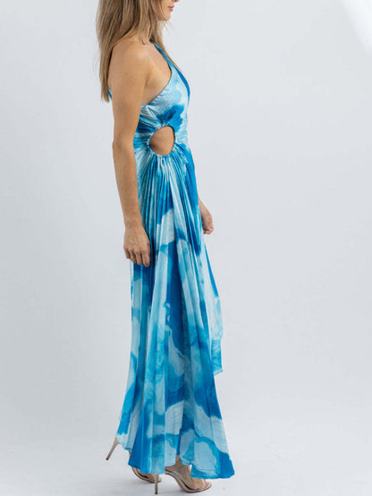 Surf Blue Sleeveless Midi Dress