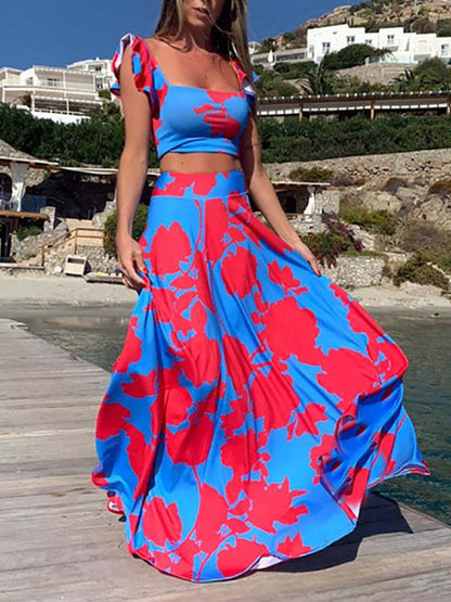 Printed Swing Skirt Set