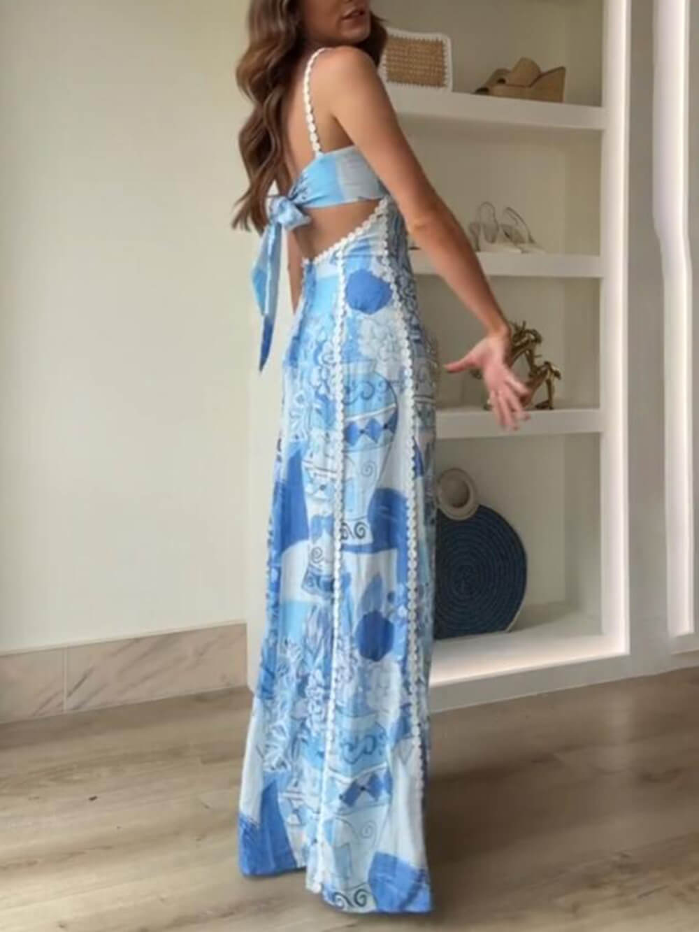 Strappy Floral Casual Loose Dress