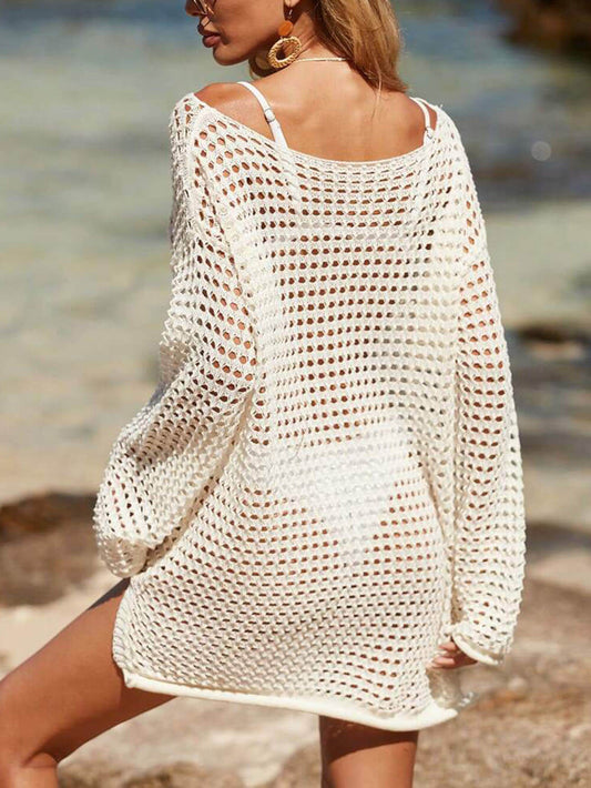 Knitted Cutout Beach Bikini Sun Cover-Up