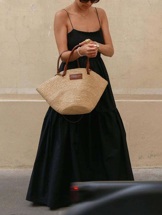 A-Line Waist-Cinching Backless Cami Dress