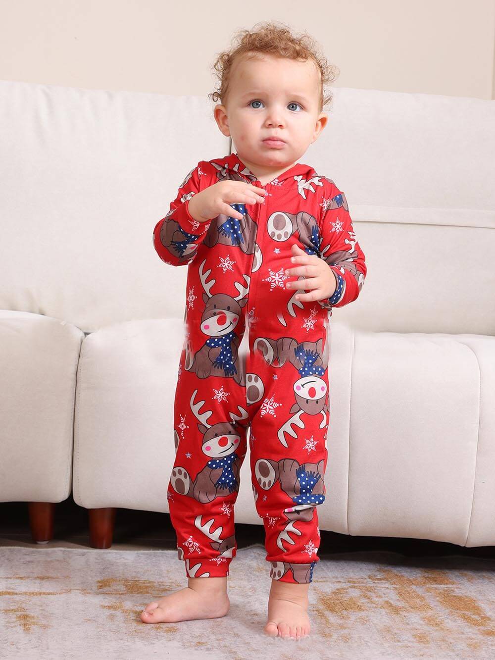Elk Print Matching Family Jumpsuit