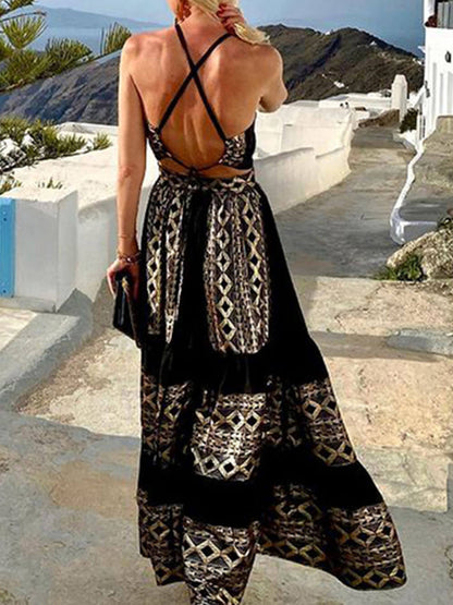 Bohemian Floral Fashion Loose Off-Shoulder Dress