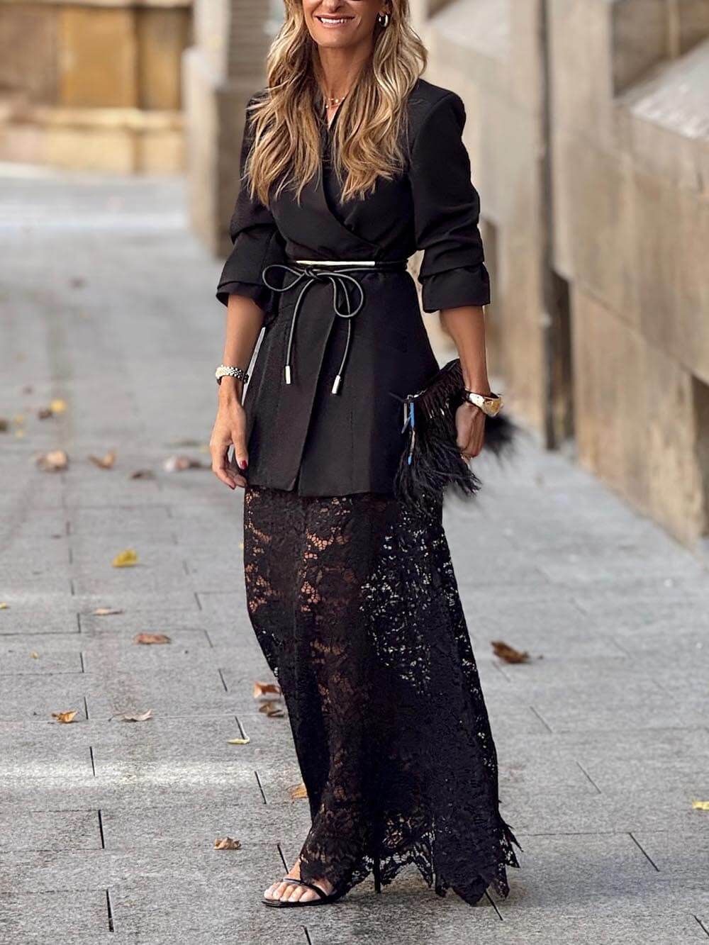Floral Lace Maxi Skirt